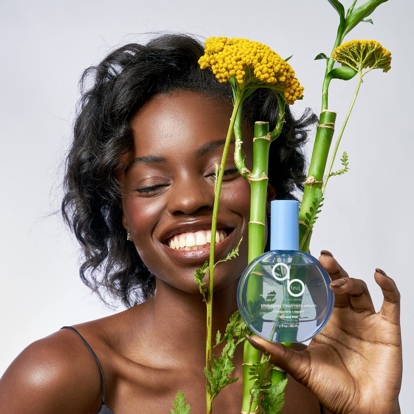 adwoa beauty - Silicone-Free Blue Tansy Treatment Serum | Argan + Grapeseed Oils | Help Support Length Retention | Heat Protection Up To 375º (2 oz) Beauty & Personal Care adwoa beauty