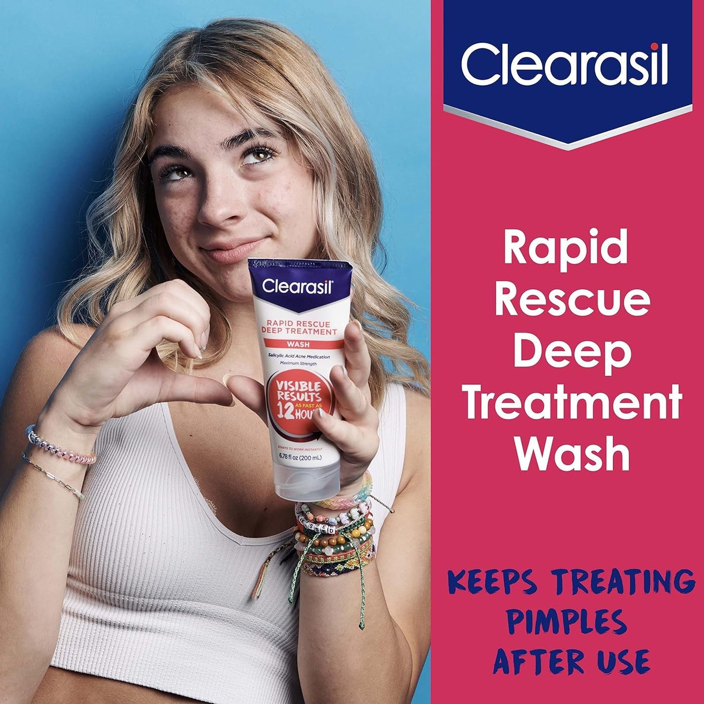 Clearasil Rapid Rescue Deep Treatment Wash, 6.78 oz Each (Pack of 12) Beauty & Personal Care Clearasil