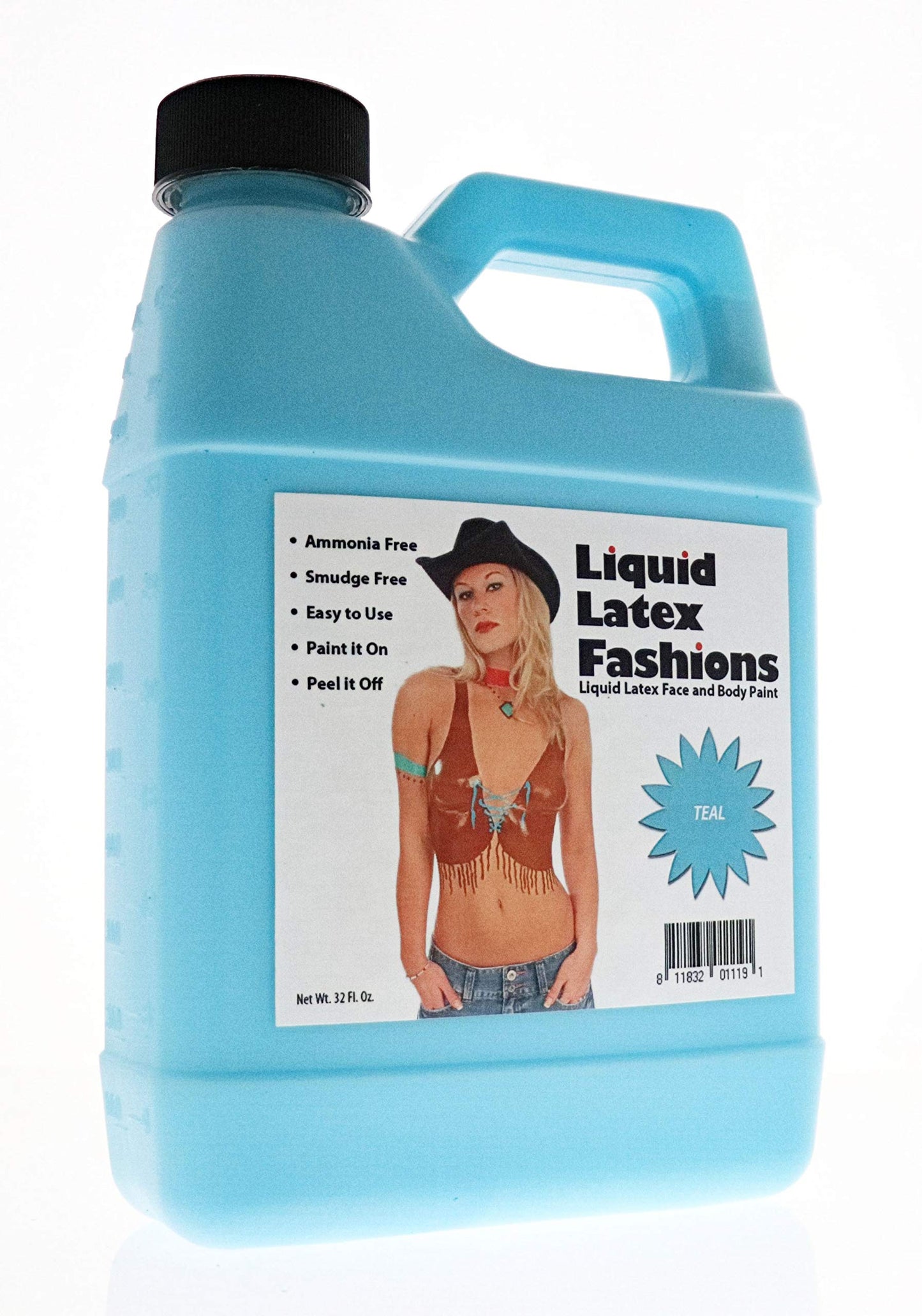 Liquid Latex Fashions Ammonia Free Liquid Latex Body Paint - 32oz Teal Beauty & Personal Care Liquid Latex Fashions