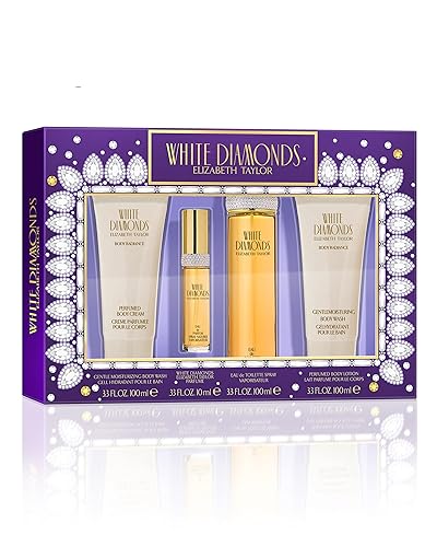 Elizabeth Taylor White Diamonds for Women Fragrance 4 Piece Gift Set, 3.3 fl. oz Beauty & Personal Care Elizabeth Taylor