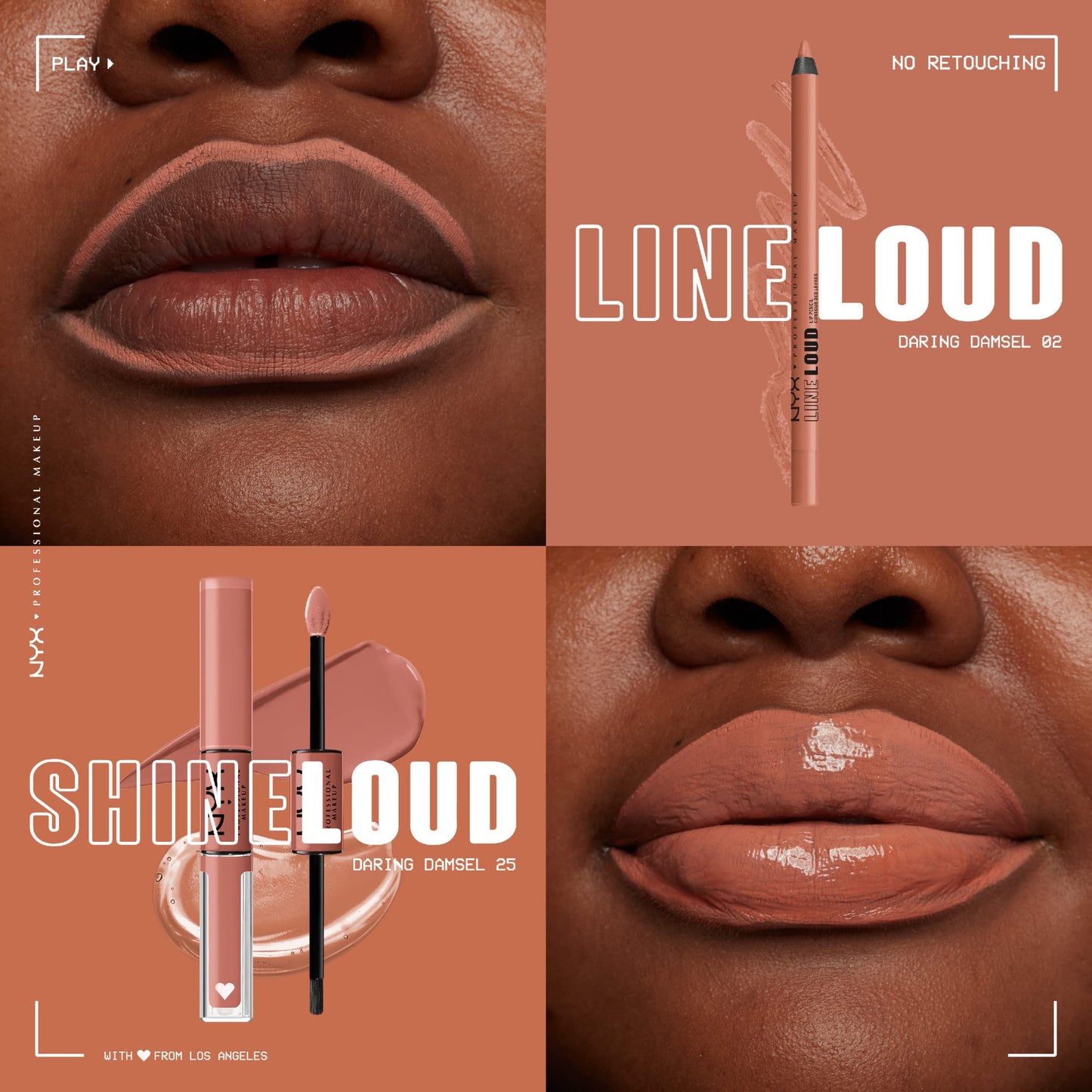 NYX PROFESSIONAL MAKEUP Line Loud Lip Liner, Longwear and Pigmented Lip Pencil with Jojoba Oil & Vitamin E - Daring Damsel (Light Warm Peach Nude) Beauty & Personal Care NYX PROFESSIONAL MAKEUP