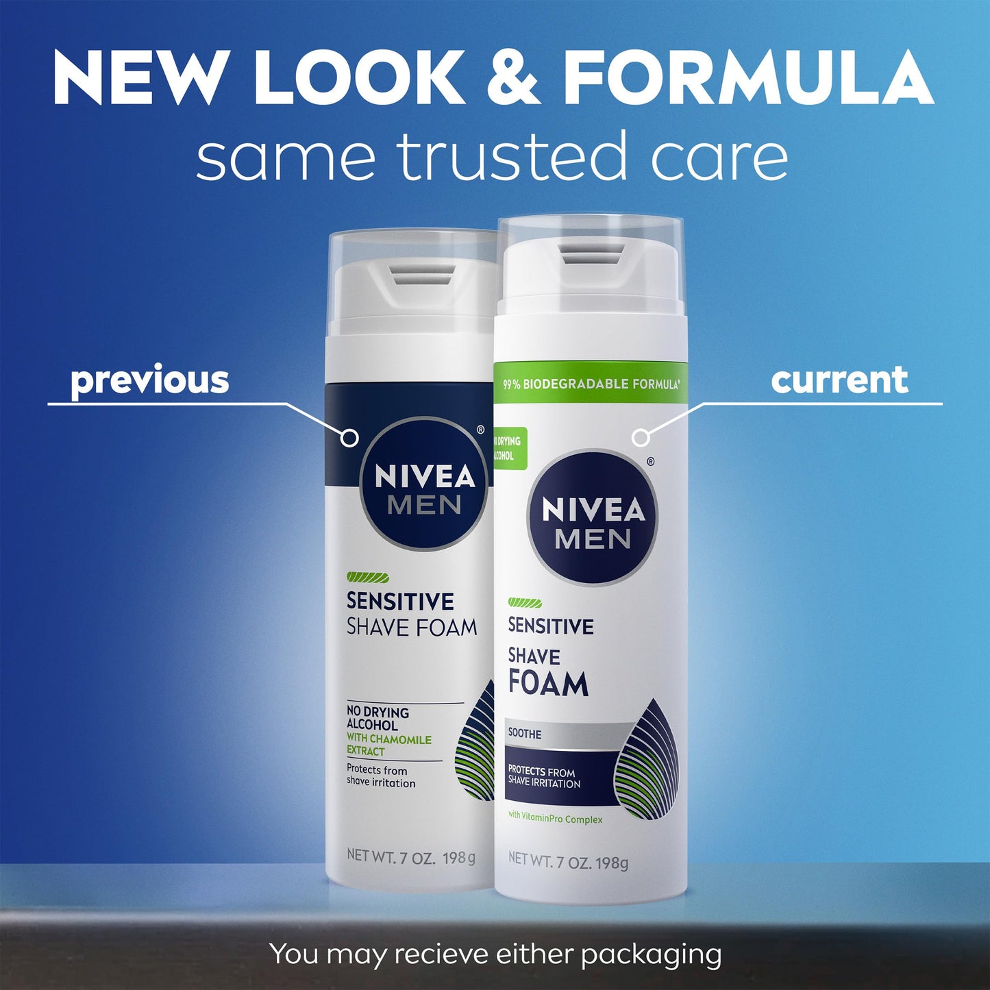 NIVEA MEN Sensitive Shave Foam with Vitamin E, Soothing Chamomile and Witch Hazel Extracts, 6 Pack of 7 Oz Cans Beauty & Personal Care Beiersdorf