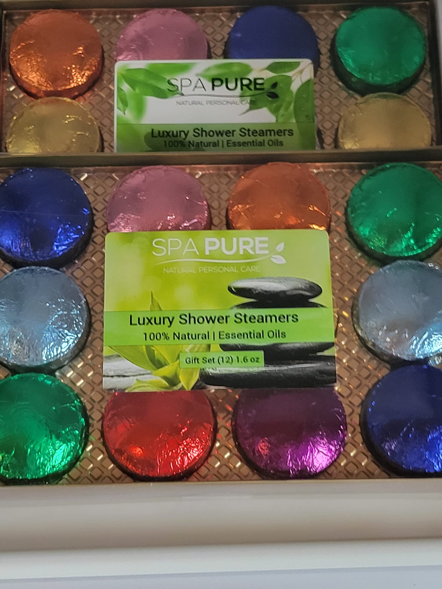 Spa Pure Shower Tablet Aromatherapy: 2 Gift Sets Made in USA with 100% Pure Essential Oils (24 Count) Beauty and Personal Care Spa Pure