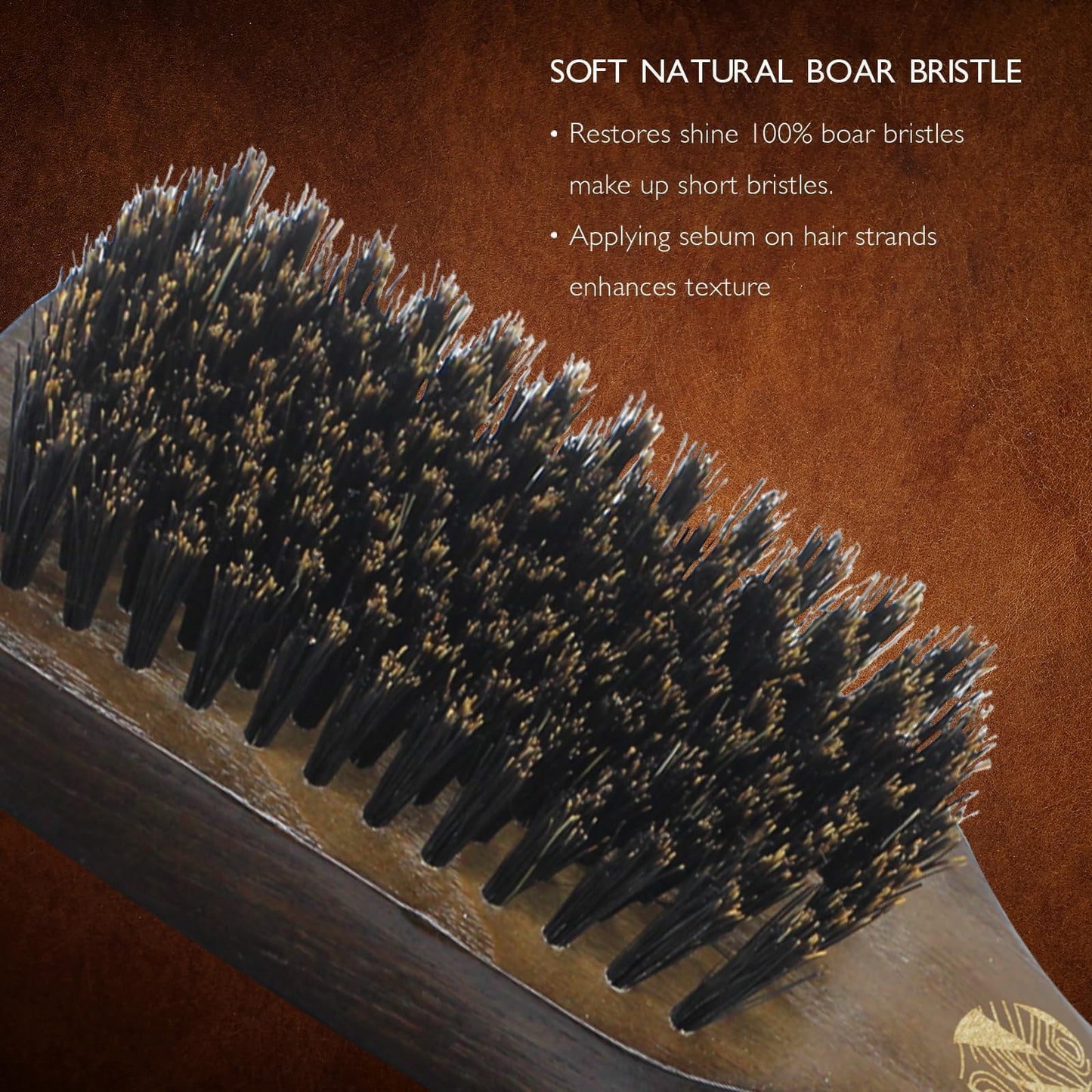 NORSEWOOD Boar Bristle Brush for Shine and Texture - Stiff Bristles for Medium Hair/Beards, Cleaning Brush Included Beauty & Personal Care Norsewood