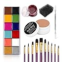 DELISOUL Professional Special Effects SFX Makeup Kit,12 Colors Face Body Paint Palette,Wound Modeling Scar Wax,Coagulated Fake Blood,10 Purple Beauty & Personal Care DELISOUL