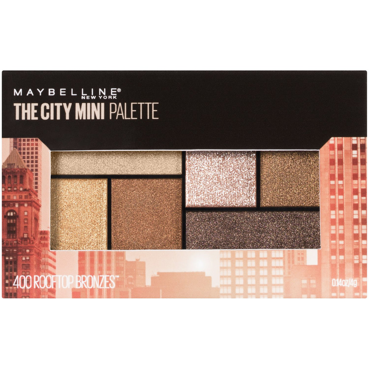 Maybelline New York The City Mini Palette, Rooftop Bronzes, 0.14 Ounce