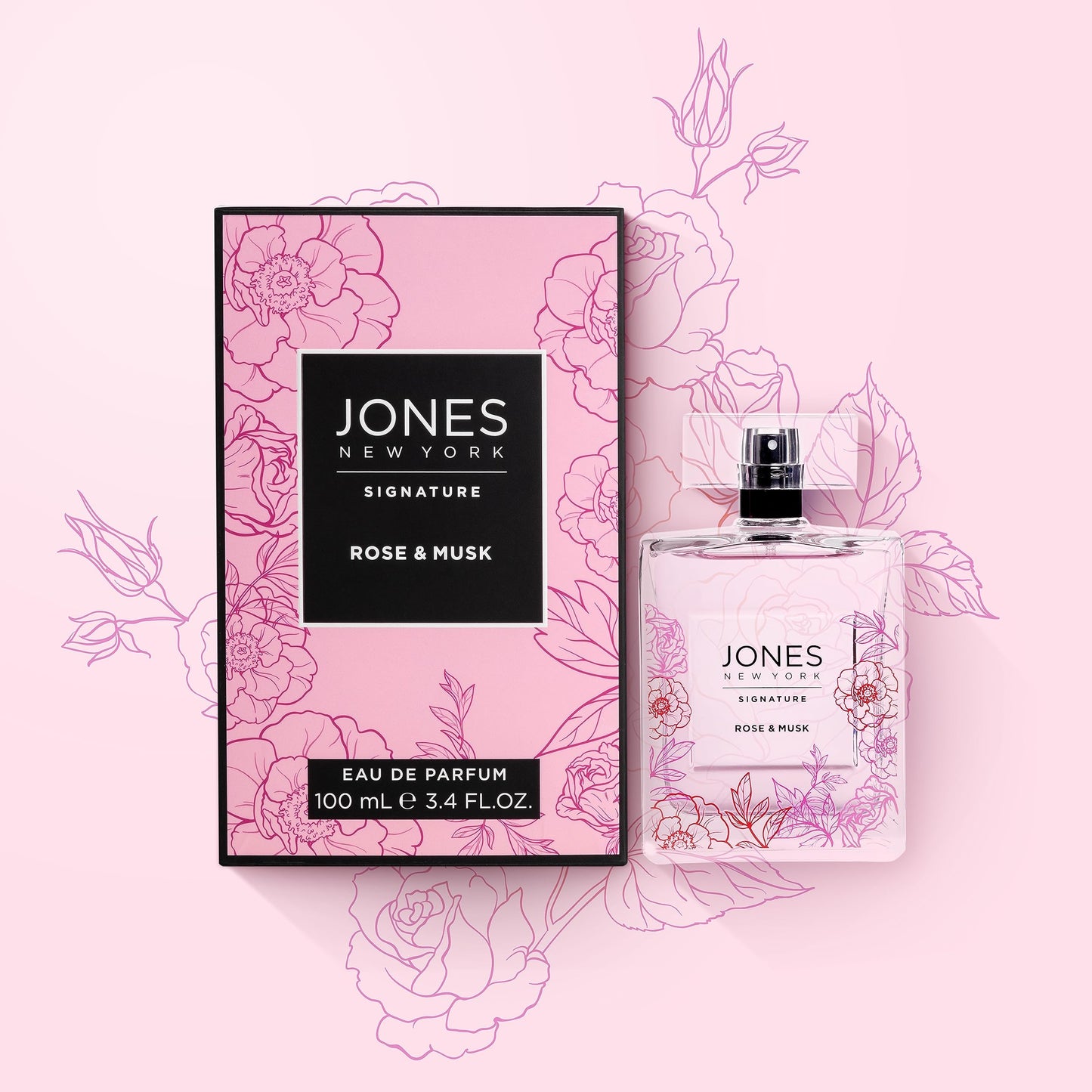 Jones New York Rose & Musk Eau De Parfum Fragrance for Women 3.4 fl oz Beauty & Personal Care Jones New York