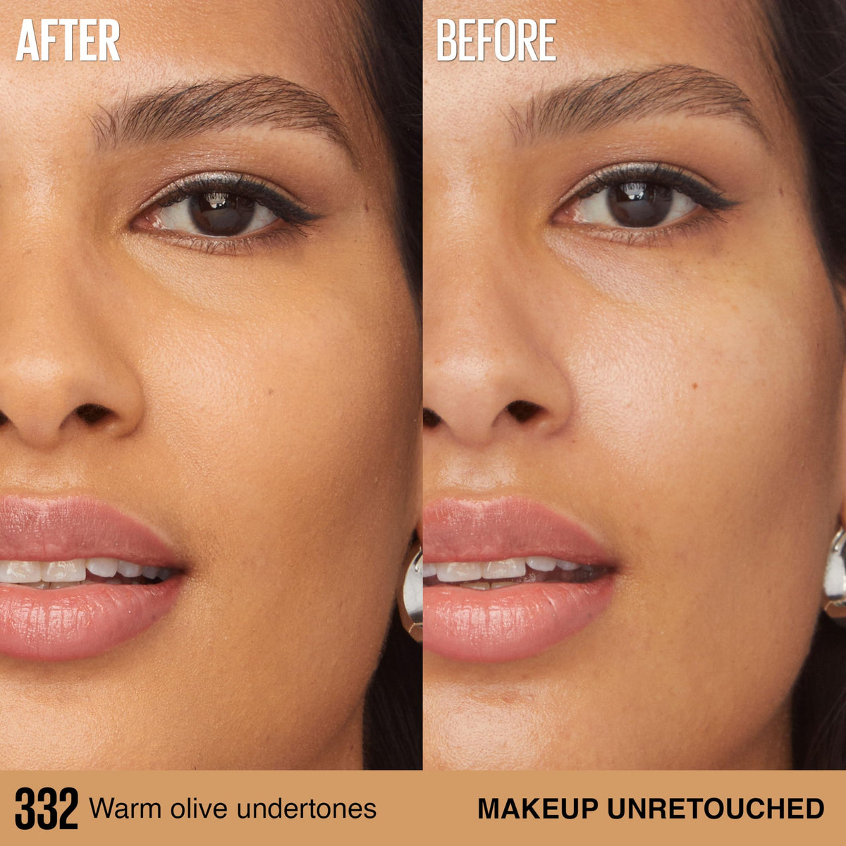 Maybelline Super Stay Lumi-Matte Foundation, Lightweight and Buildable Full Coverage Foundation Makeup For Up To 30HR Wear, 332, 1 Count