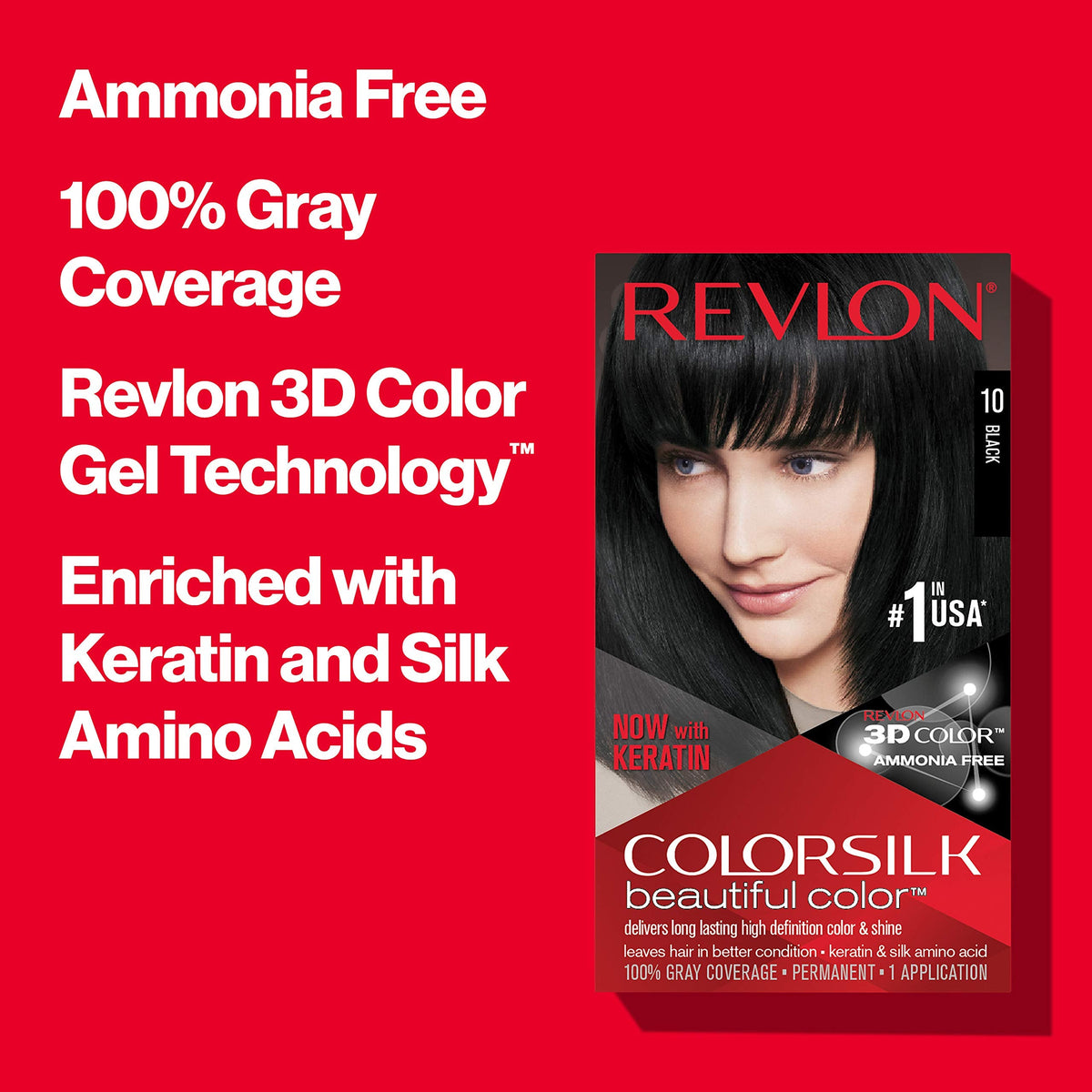 Revlon Colorsilk Beautiful Color, Permanent Hair Dye with Keratin, 100% Gray Coverage, Ammonia Free, 27 Light Blonde (Pack of 3) Beauty & Personal Care REVLON