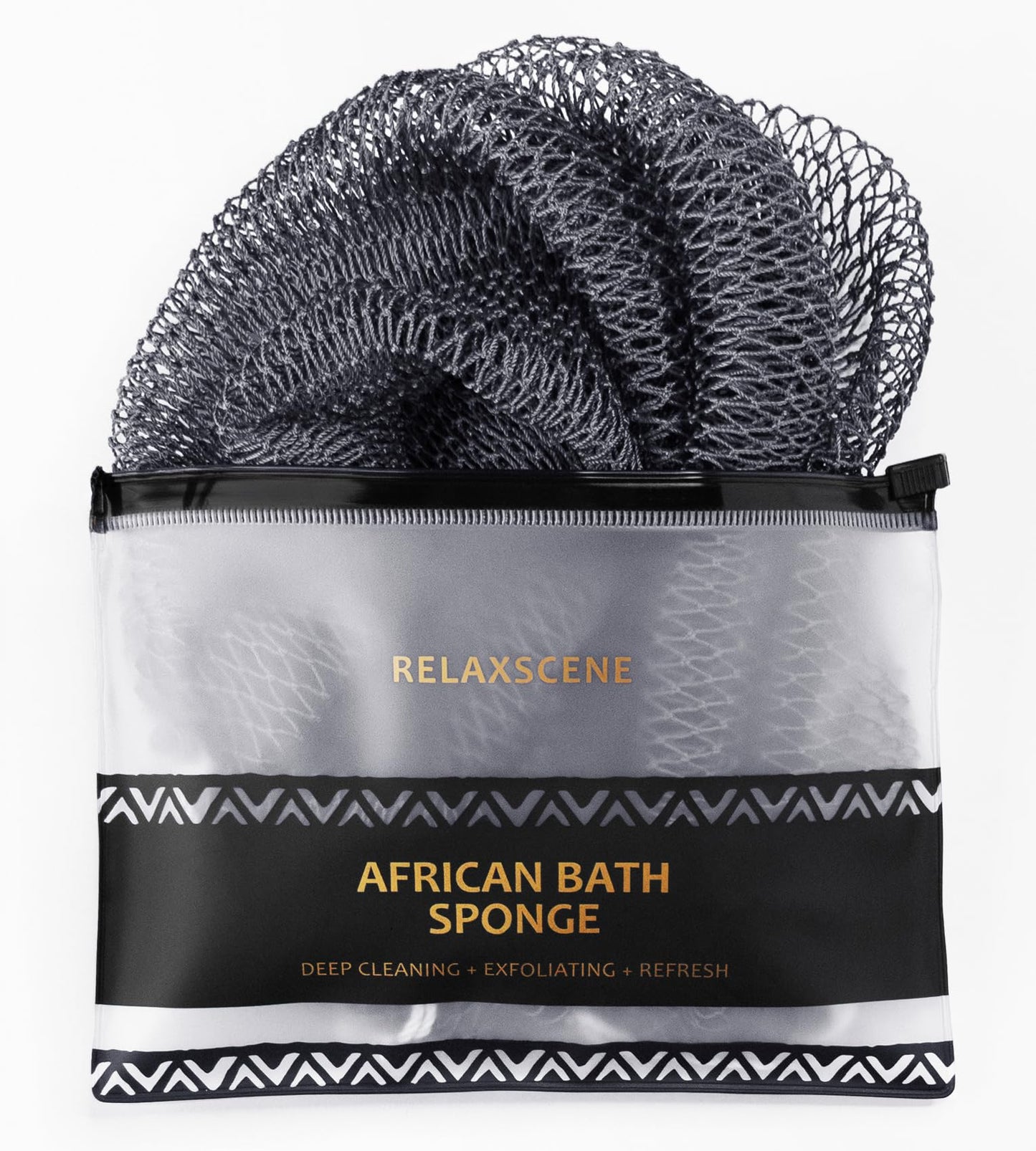 African Net Sponge Authentic - Exfoliating Back Scrub Bath Sponge with Knots - Afro Scrub Body Scrubber Exfoliator Washcloth - African Body Care Daily Beauty and Personal Care RelaxScene