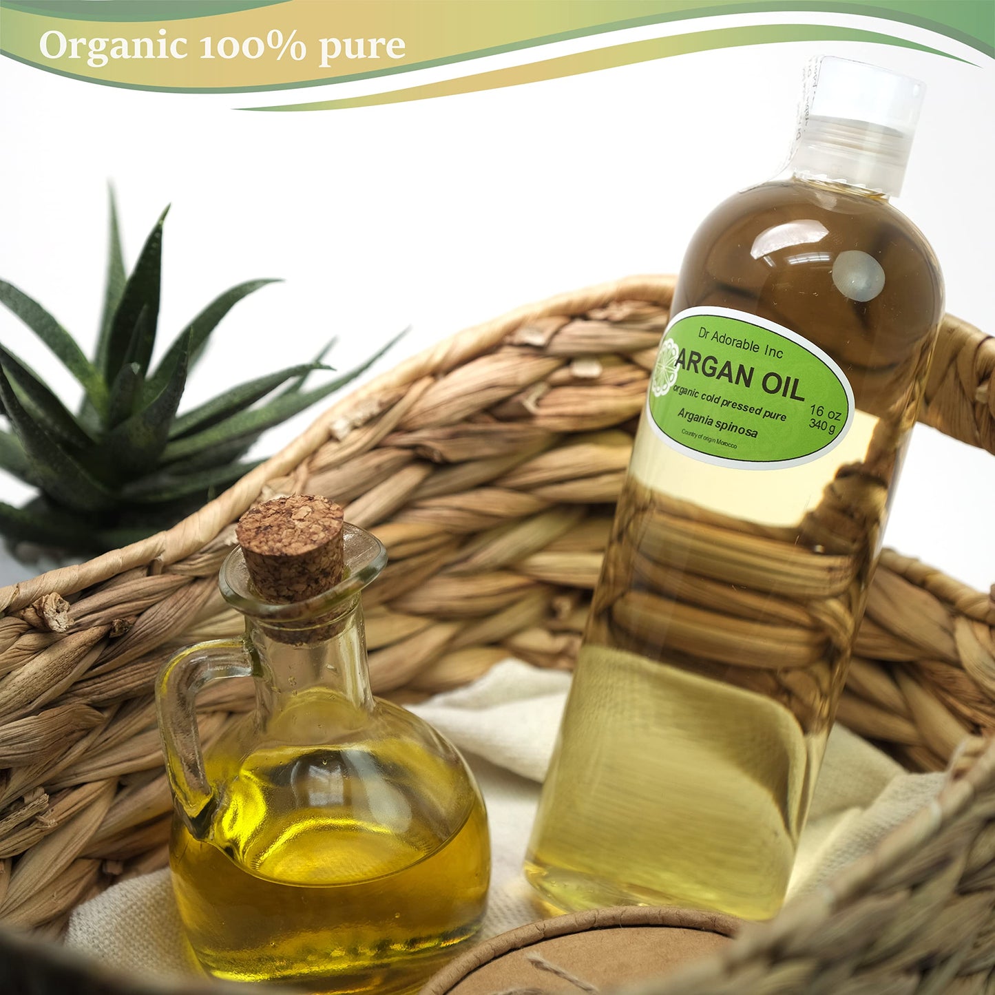 Dr Adorable - 16 oz - Argan Marrakesh Oil - 100% Pure Natural Organic Cold Pressed Beauty & Personal Care Dr Adorable