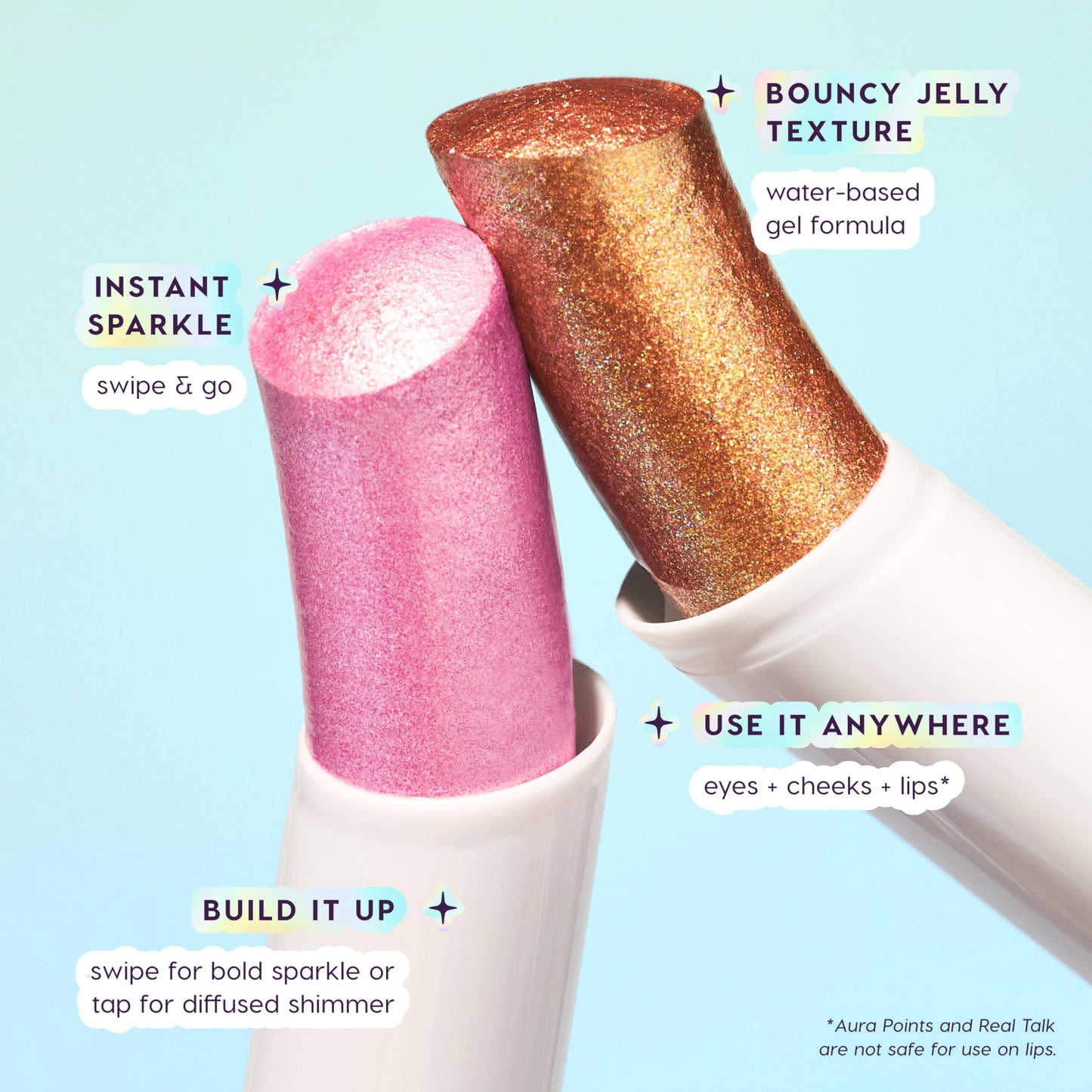 ColourPop Jelly Much Gel Eyeshadow Stick - Water-Based Shimmer Eye Shadow Stick + Topper for Eyes, Cheeks & Lips - Wet-Look Shine & Sparkle Finish Beauty and Personal Care ColourPop