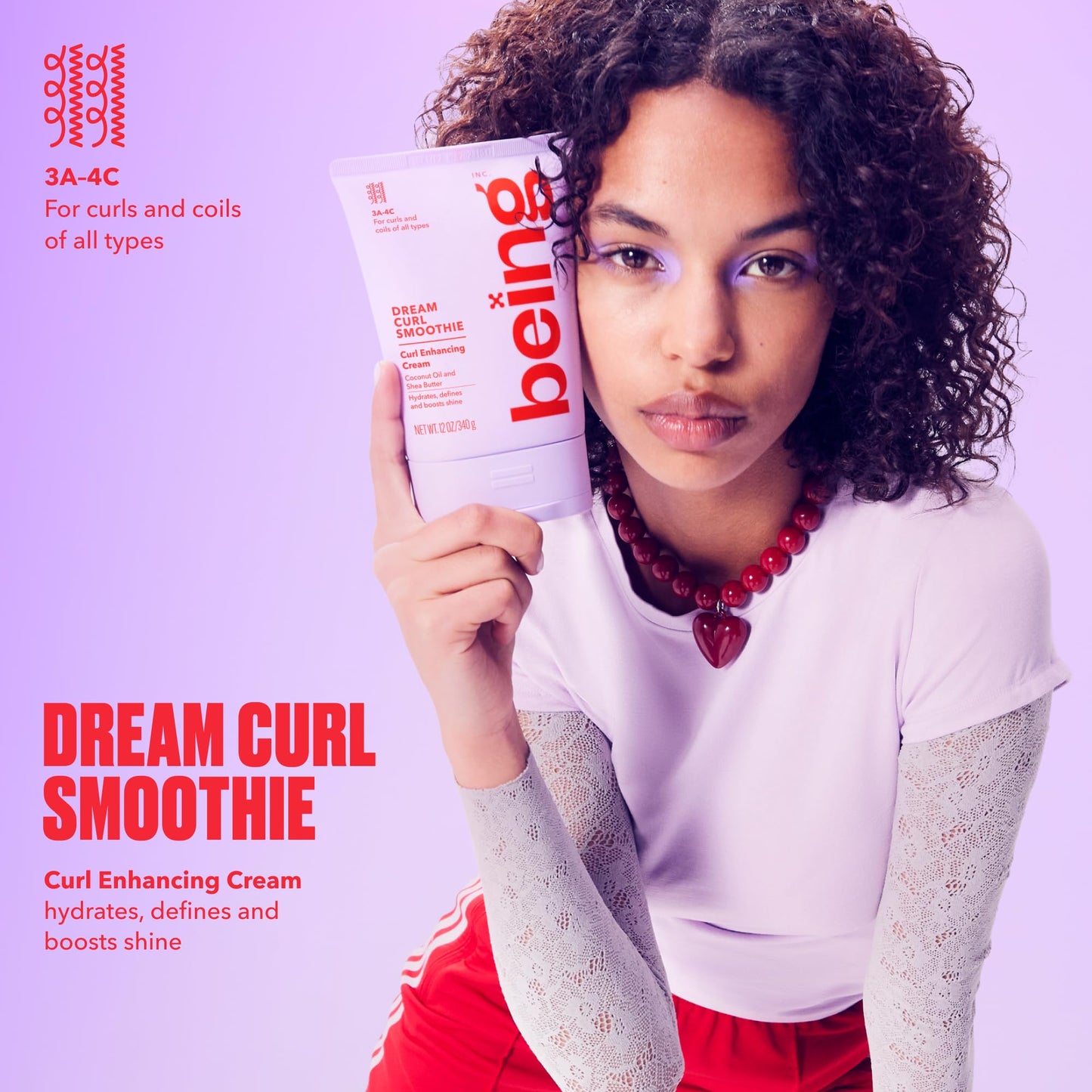 being DREAM CURL SMOOTHIE Curl Enhancing Cream with Coconut Oil and Shea Butter 12 OZ(Pack of 2) Beauty & Personal Care BEING INC
