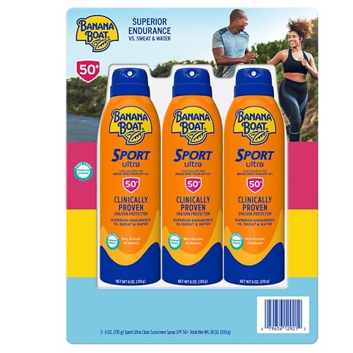 Banana Boat Ultra Sport UltraMist, SPF 50, 6 Ounce (Pack of 3) Beauty & Personal Care Banana Boat