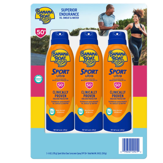 Banana Boat Ultra Sport UltraMist, SPF 50, 6 Ounce (Pack of 3) Beauty & Personal Care Banana Boat