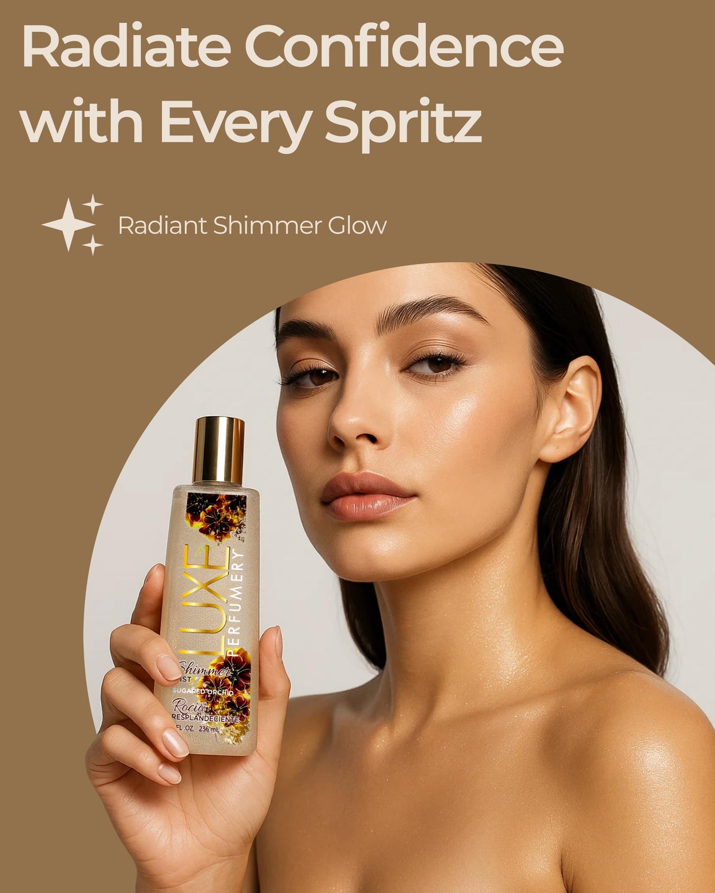 Luxe Perfumery Sugared Orchid Shimmer Body Mist - Long-Lasting Perfume Spray with Glittering Shine, Juicy Citrus & White Orchid Notes, Radiant Glow Beauty & Personal Care Luxe Perfumery