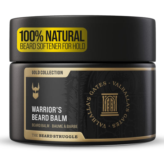 The Beard Struggle Warrior’s Beard Balm - Gold Collection, Valhalla's Gates - Non-Greasy Low-Hold Formula, Luxurious Cologne-Grade Fragrances 100% Beauty and Personal Care The Beard Struggle