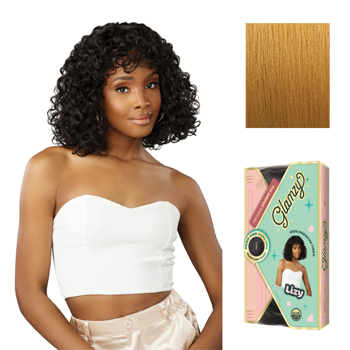 Sensationnel Glamzy Lace Crown Wig-Lizy, SUNFLOWERBLONDE