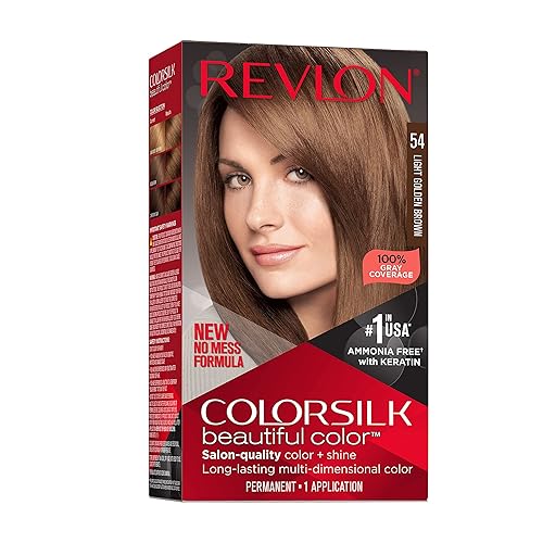 Revlon Colorsilk Beautiful Color Permanent Hair Color, Long-Lasting High-Definition Color, Shine & Silky Softness with 100% Gray Coverage, Ammonia Beauty & Personal Care REVLON