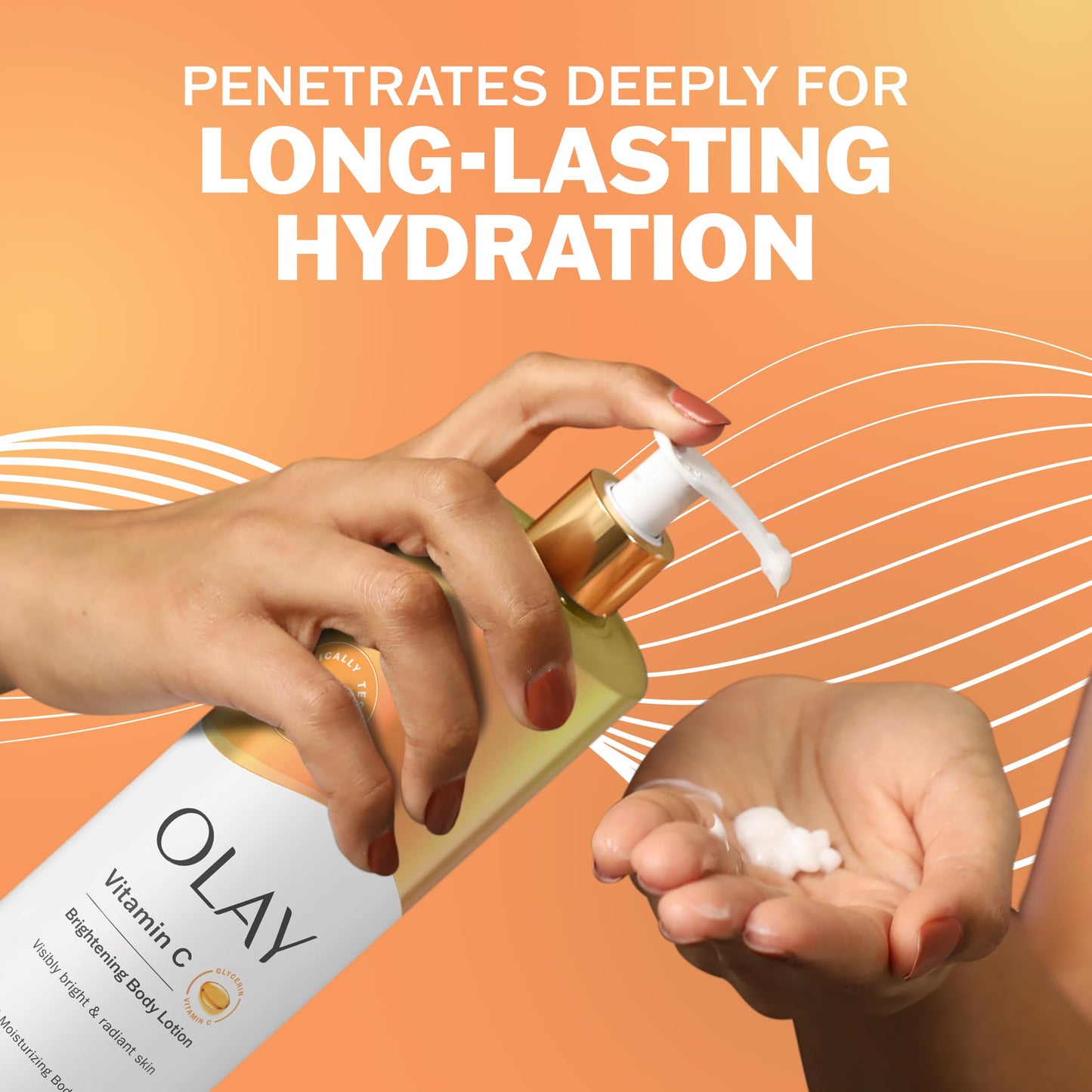 Olay Body Lotion for Women, Brightening with Vitamin C Serum, Visibly Bright & Radiant Skin, 24hr Moisture & Hydration, Fast Absorbing Formula Beauty & Personal Care Olay
