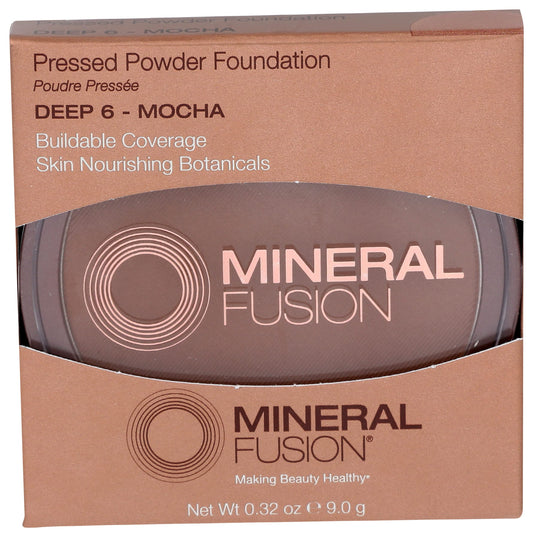 Mineral Fusion Pressed Powder Foundation, Deep 6 - Deep Skin w/Cool Undertones, Age Defying Foundation Makeup with Matte Finish, Talc Free Face Beauty & Personal Care Mineral Fusion