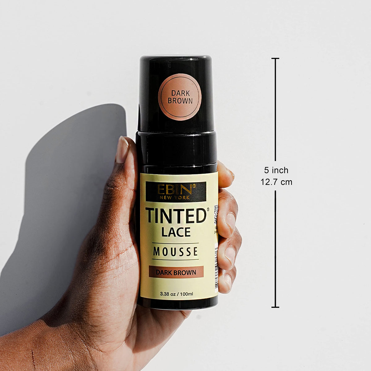 EBIN NEW YORK Tinted Lace Mousse, Foaming, Medium Dark Brown, 3.38 Oz