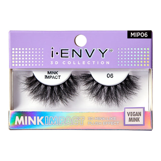 i-Envy False Lashes 3D Mink-Like Plush Impact Natural to Dramatic Vegan Eyelashes