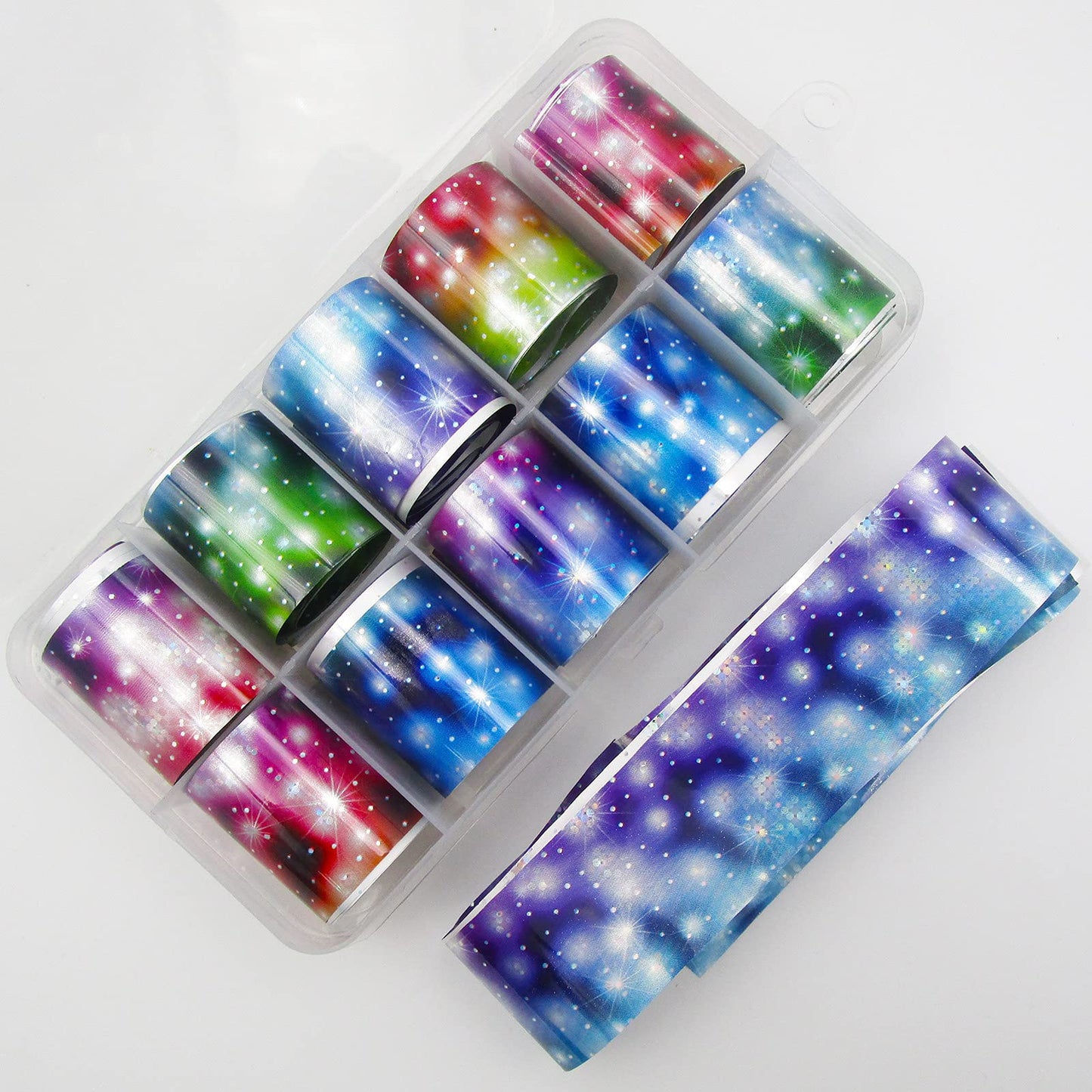 30 Sheet Holographic Transfer Nail Foil Stickers Starry Sky Nail Art Foils Sticker Wraps Metallic Gold Silver Laser Transfer Nail Decals for Manicure Beauty & Personal Care LoveOurHome