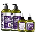 Hair Chemist Pro-Growth with Biotin Ultimate 4PC Shampoo & Conditioner Set- Includes 33.8oz Shampoo, 33.8oz Conditioner, 7.1oz Scalp Stimulator Beauty & Personal Care Hair Chemist