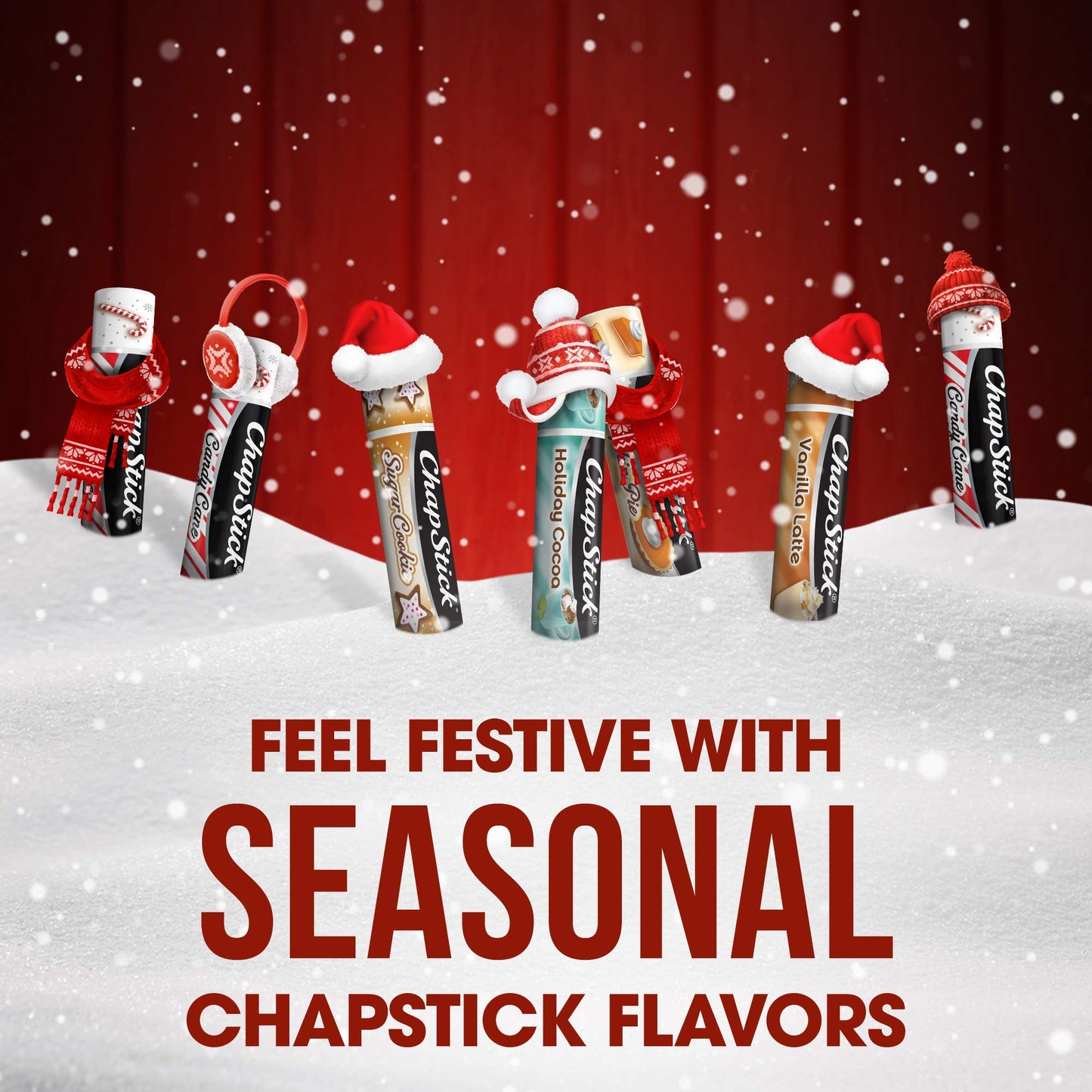 ChapStick Holiday Hot Chocolate, Candy Cane and Sugar Cookie Lip Balm, 0.15oz, 3 pack Beauty and Personal Care ChapStick