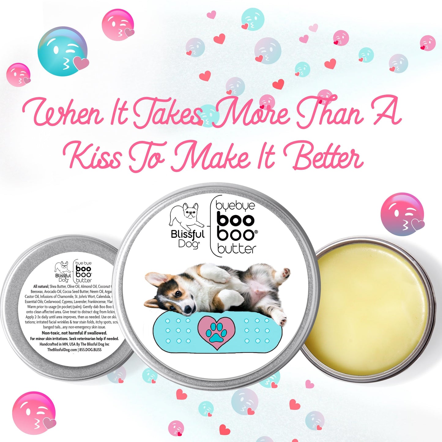 The Blissful Dog 4 oz TIN Corgi Booboo Butter Beauty and Personal Care The Blissful Dog
