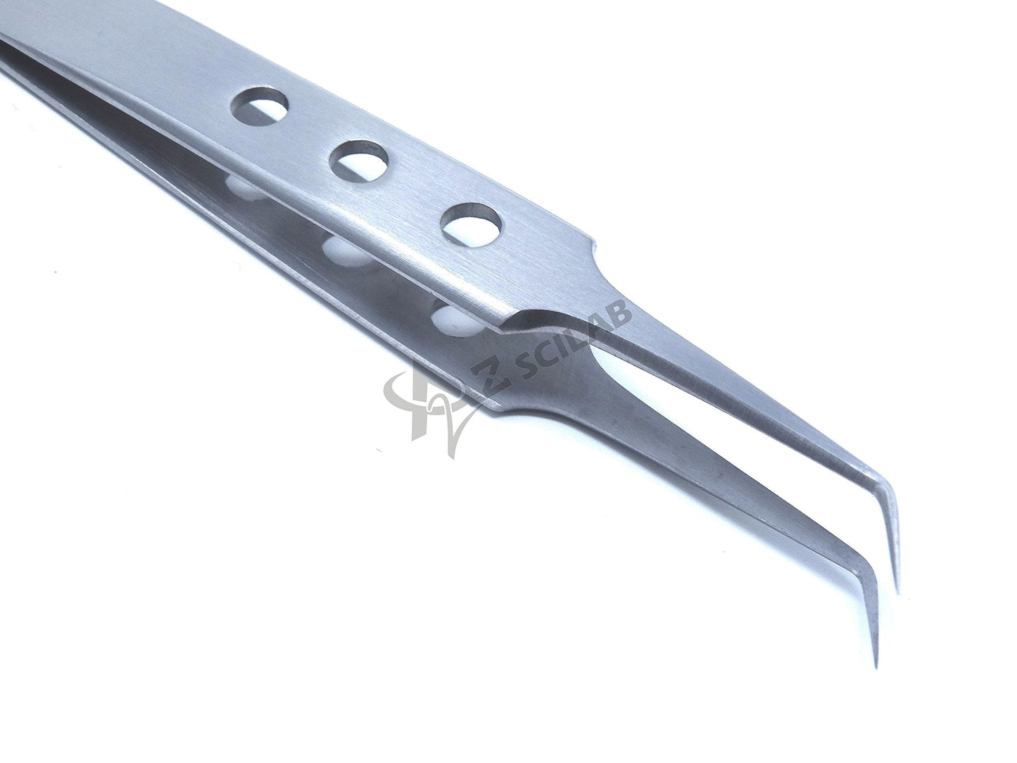 Eyelash Eyebrow Lashes Extensions Volume 3D+ 5D 6D Stainless Steel Tweezers (45 Degree Semi Angled) Beauty and Personal Care A2Z SCILAB