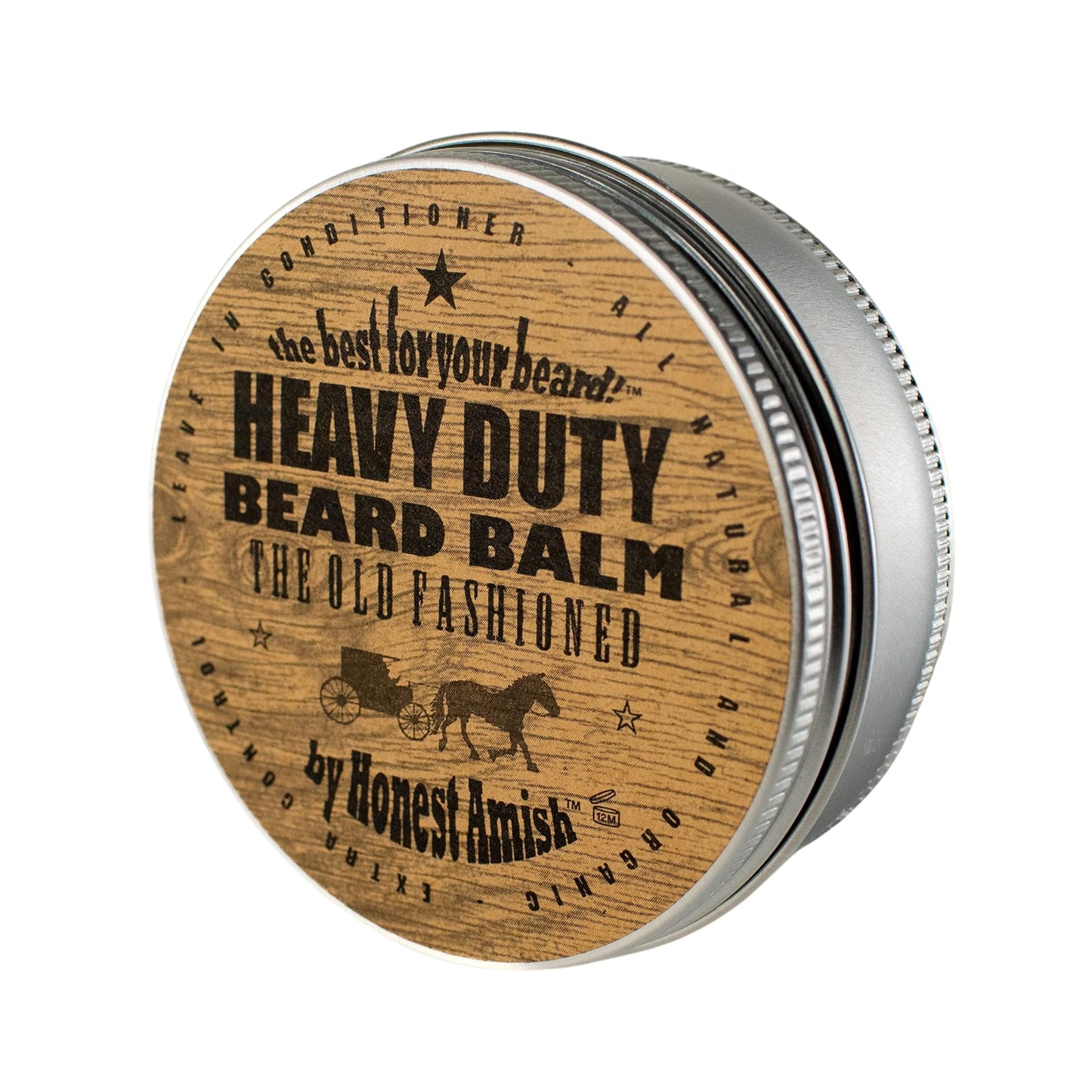 Honest Amish Heavy Duty Beard Balm -New Large 4 Ounce Twist Tin Beauty & Personal Care Honest Amish