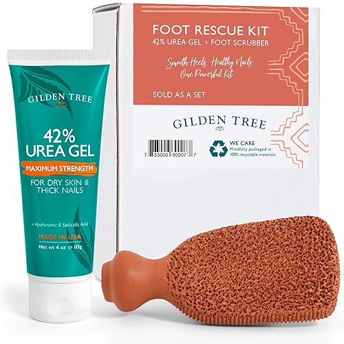 Callus Remover Gel + Foot Scrubber Kit - Pedicure Tools for Dry Cracked Heels Beauty & Personal Care GILDEN TREE