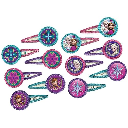 Hair Clip Favors 12 Pieces | Disney© Frozen Collection | Party Accessory Beauty & Personal Care Amscan