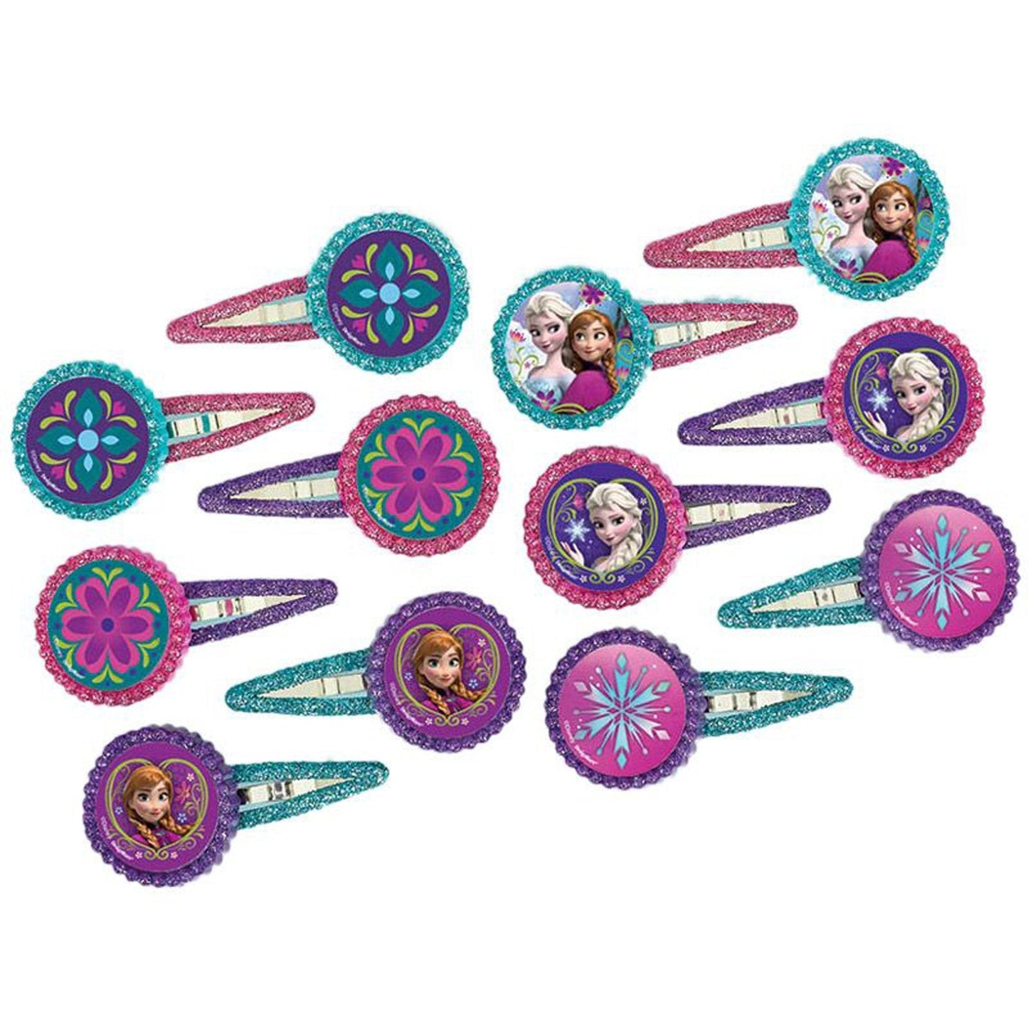 Hair Clip Favors 12 Pieces | Disney© Frozen Collection | Party Accessory Beauty & Personal Care Amscan