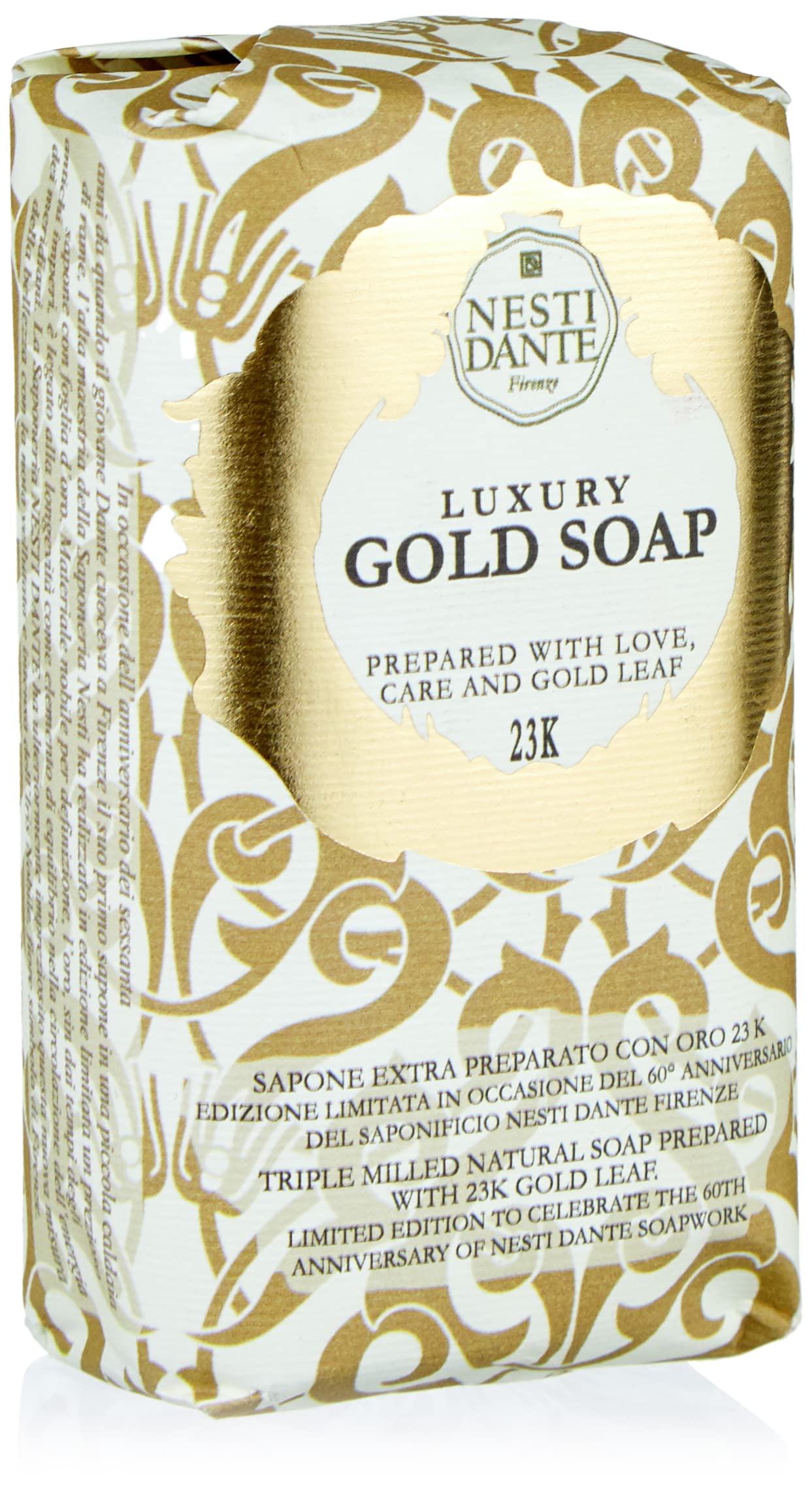 Nesti Dante Nesti dante 60 anniversary luxury gold soap with gold leaf (limited edition), 8.8oz, 8.8 Ounce Beauty & Personal Care Nesti Dante