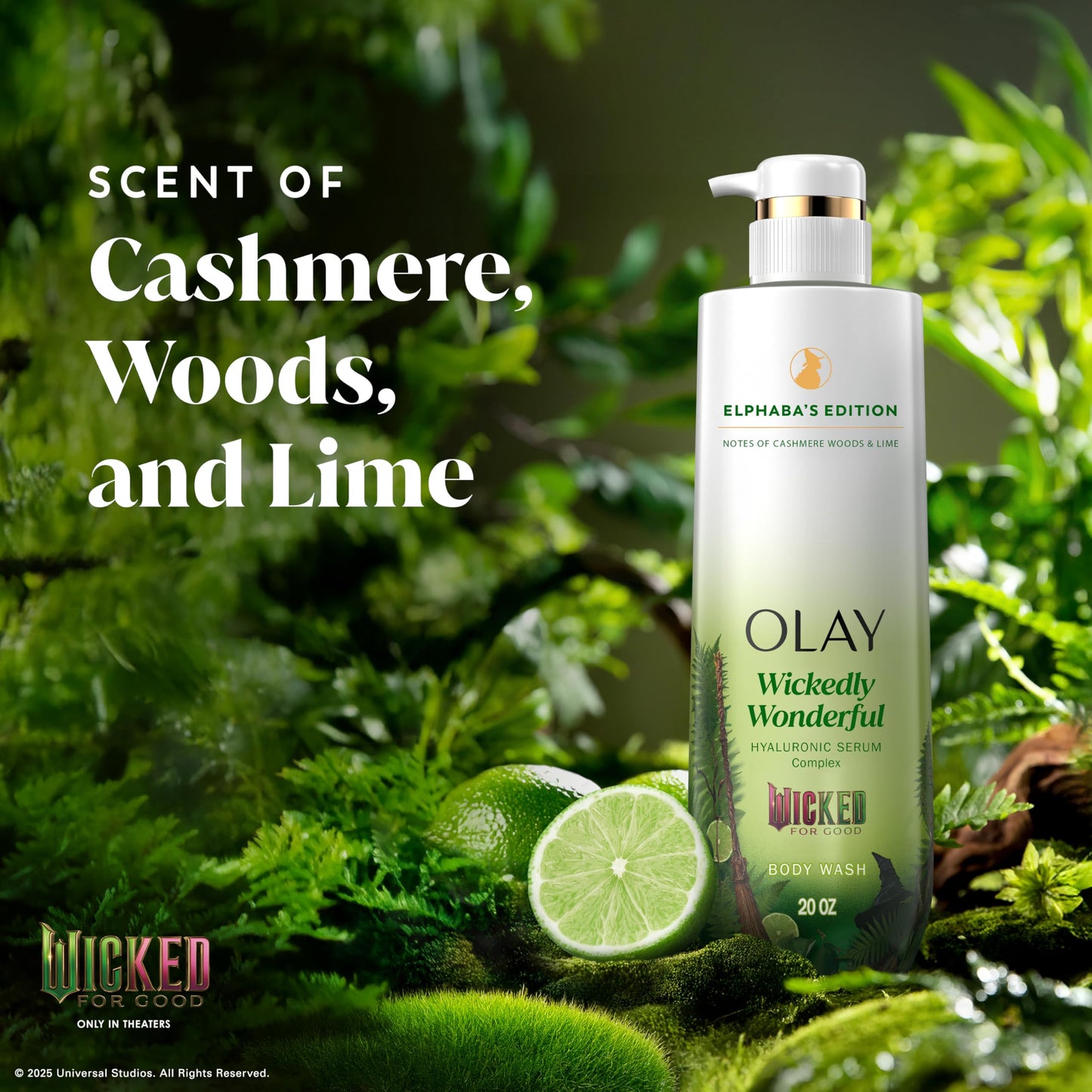 Olay Body Wash for Women, Wickedly Wonderful Elphaba’s Edition, Intensely Hydrating & Renewing, Pro-Hyaluronic Acid Serum with Vitamin B3, For All Beauty & Personal Care Olay