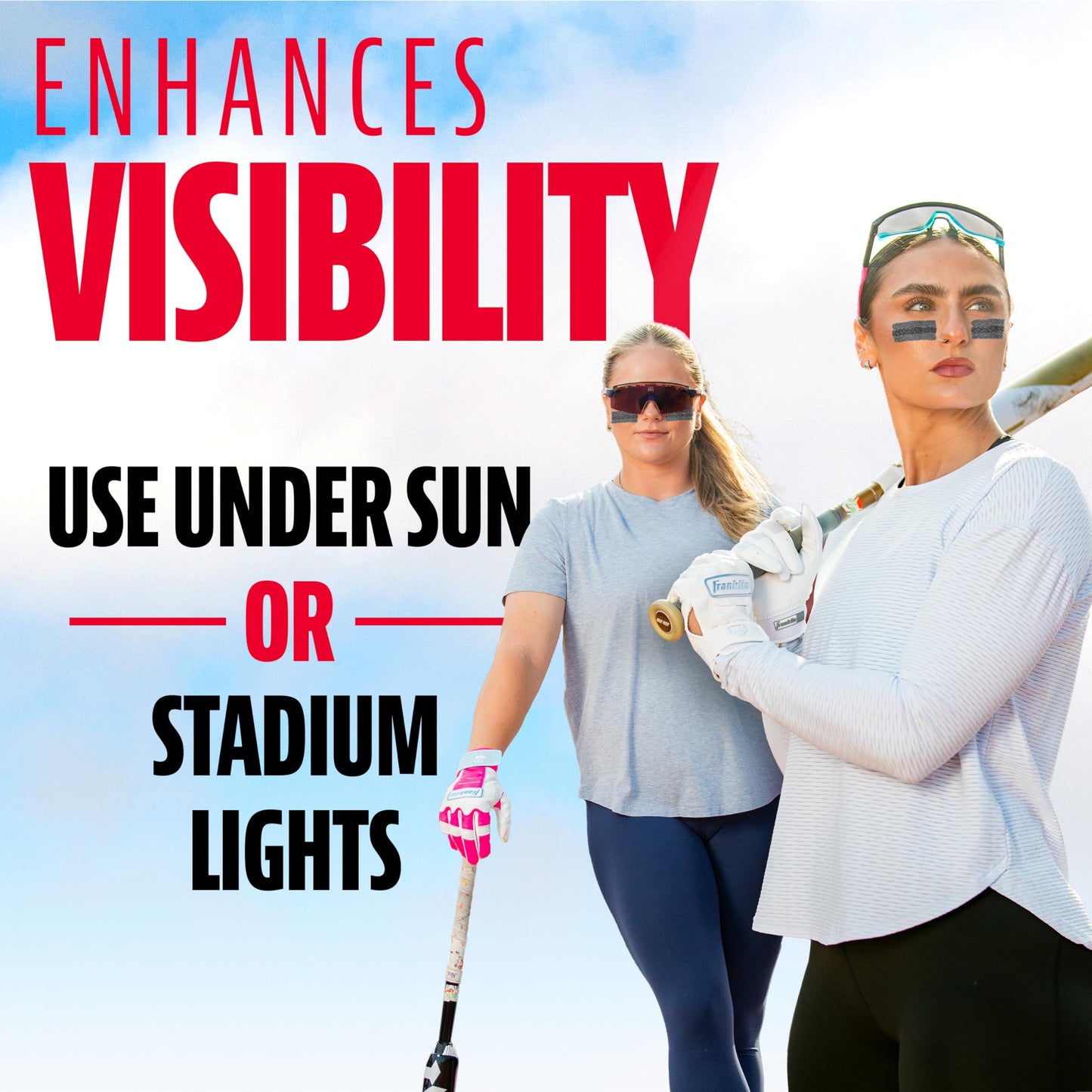 Franklin Sports Eye Black Stick - Baseball Softball + Football Eye Black for Kids + Adults - Sun Glare Reduction - Black Glitter Beauty & Personal Care Franklin Sports
