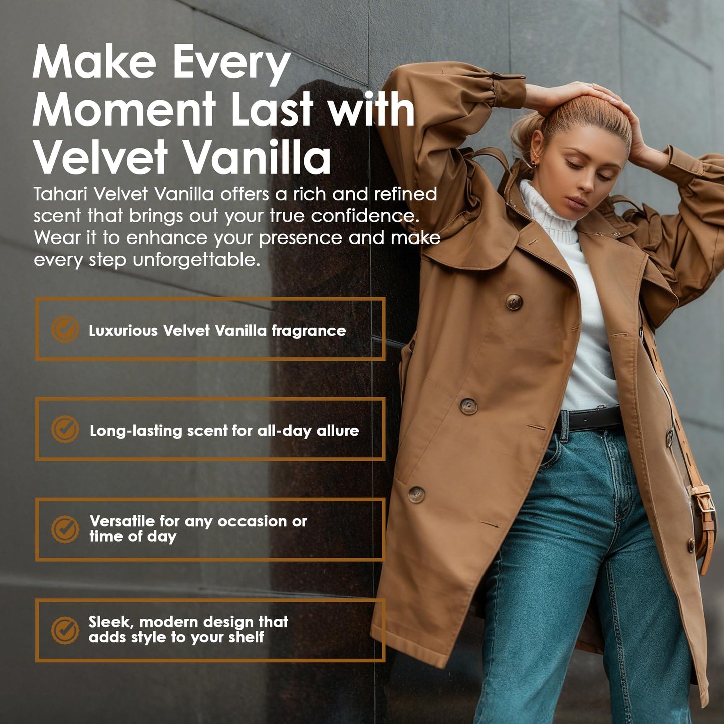 TAHARI Women’s Velvet Vanilla Eau de Parfum - Luxurious, Elegant Scent with Coconut, Jasmine, Lemon & Vanilla, Long-Lasting Sweet, Warm, Inviting Beauty & Personal Care TAHARI