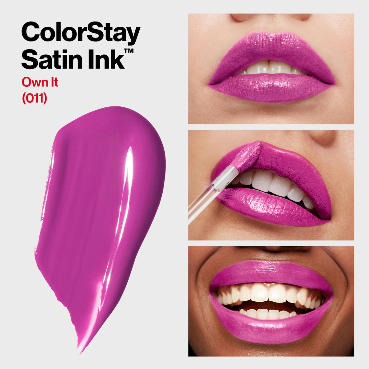 Revlon ColorStay Satin Ink Liquid Lipstick, Longwear Rich Lip Colors, Formulated with Black Currant Seed Oil, 011 Own It, 0.17 fl oz Beauty & Personal Care REVLON