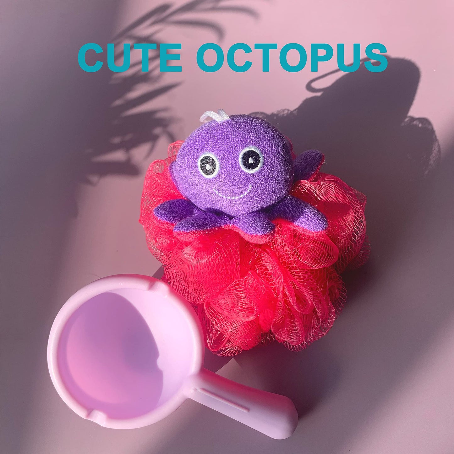 Loofah Exfoliating Shower Stuffed Sponge Pouf Mesh Brush with Animal Design - Bath Spa Puff Scrubber Ball - Body Poof for Man and Woman - Rich Foams Beauty & Personal Care Mr.Cui'shop