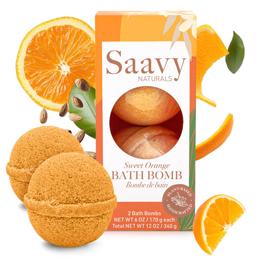 Saavy Naturals Bath Bombs - Relaxing Foaming Fizz Bubbles, Organic Bath Bombs for Women and Kids with Jojoba Oil - Gentle for Sensitive Skin - Made in Beauty and Personal Care Saavy Naturals