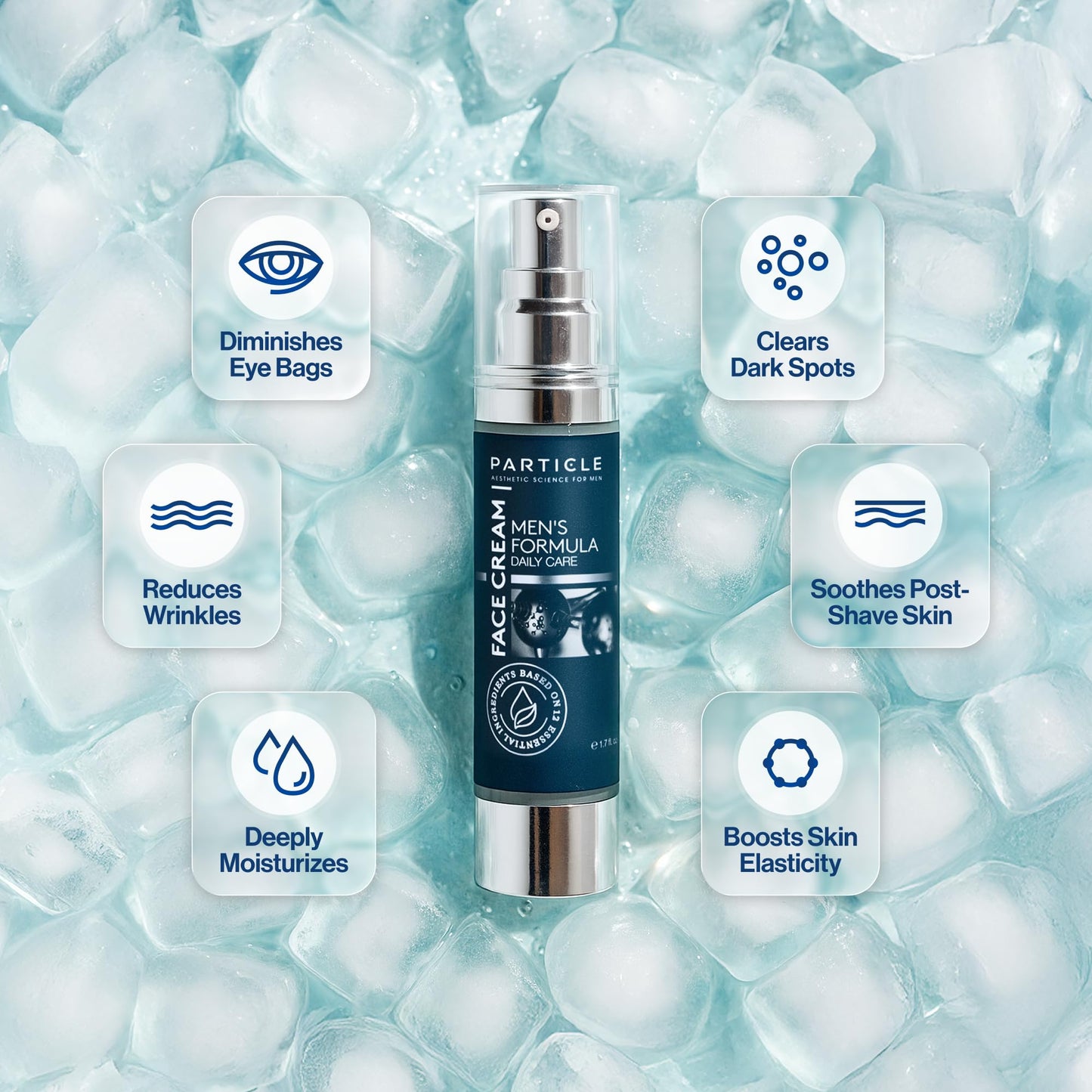 Particle 6-in-1 Face Cream for Men, Men’s Daily Hydrating Moisturizer with Vitamin C, Jojoba Oil, Vitamin E & Hyaluronic Acid, Skin Care Routine Beauty & Personal Care Particle