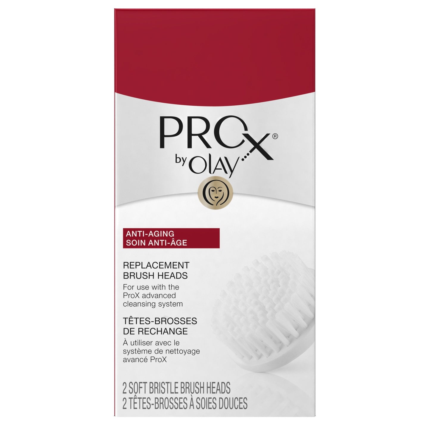 Olay ProX Face Brush Advanced Facial Cleansing System Replacement Brush Heads, 2 Count Beauty & Personal Care Olay