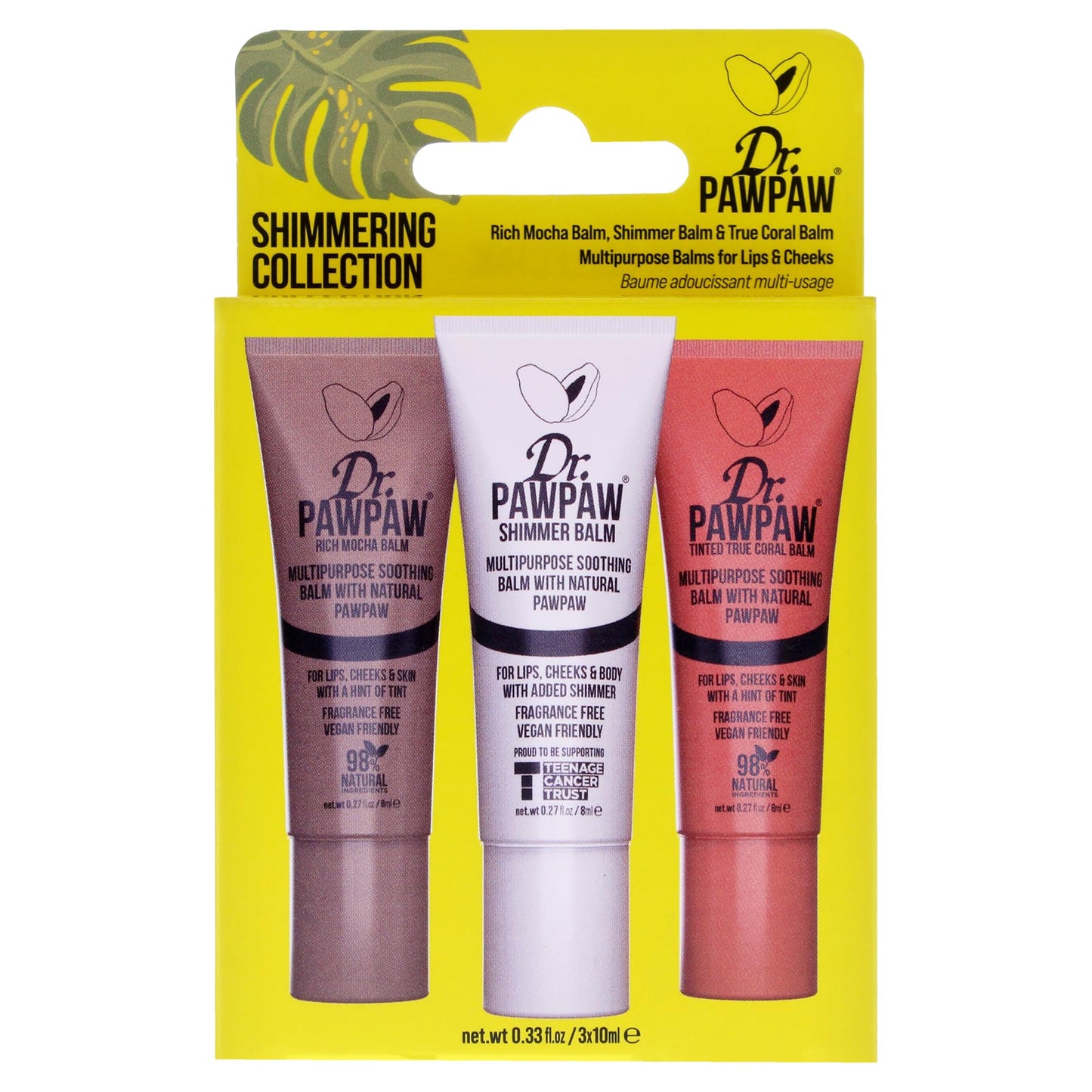 Dr.PAWPAW Shimmering Trio Gift Set: Shimmer,True Coral,Rich Mocha Multi-Purpose Natural No Fragrance Balm for Hydrating Lips, Skin, Hair, Cuticles Beauty and Personal Care Dr. PAWPAW ORIGINAL BALM