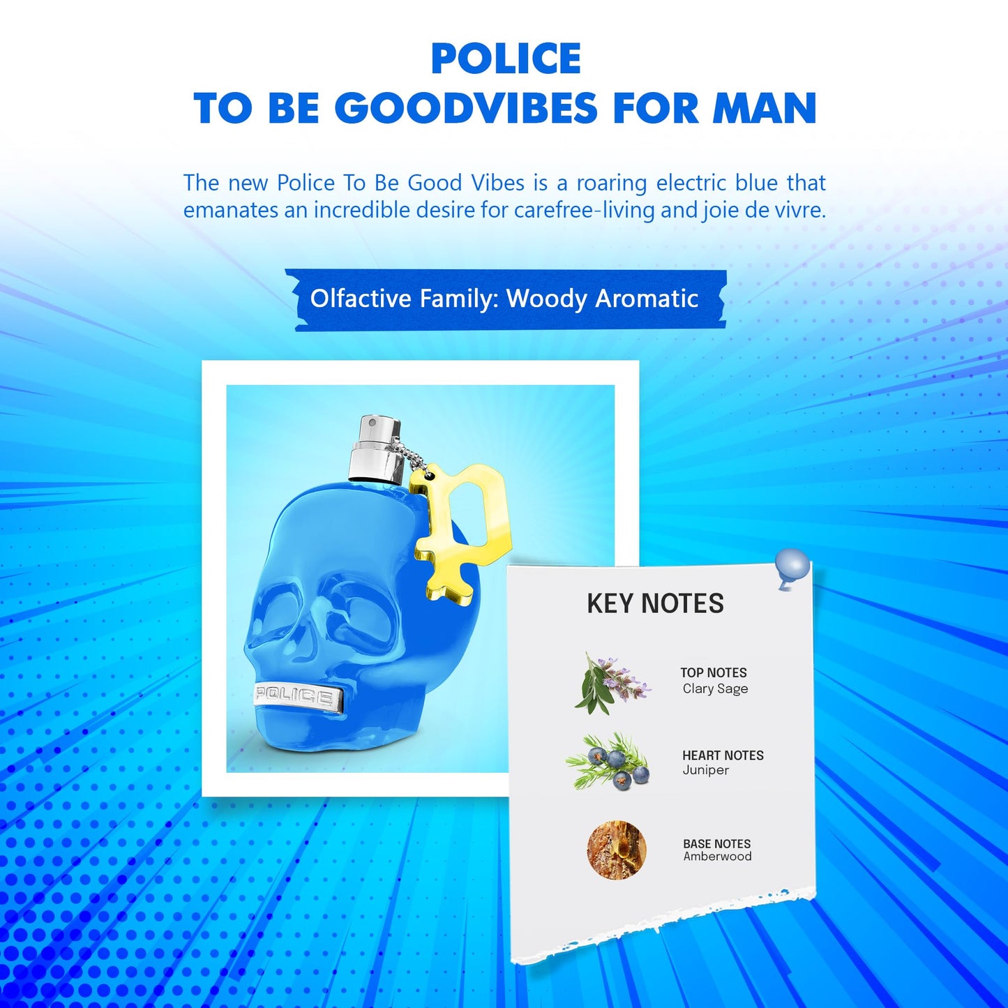Police To Be Good Vibes by Police for Men - 1.35 oz EDT Spray Beauty & Personal Care Police