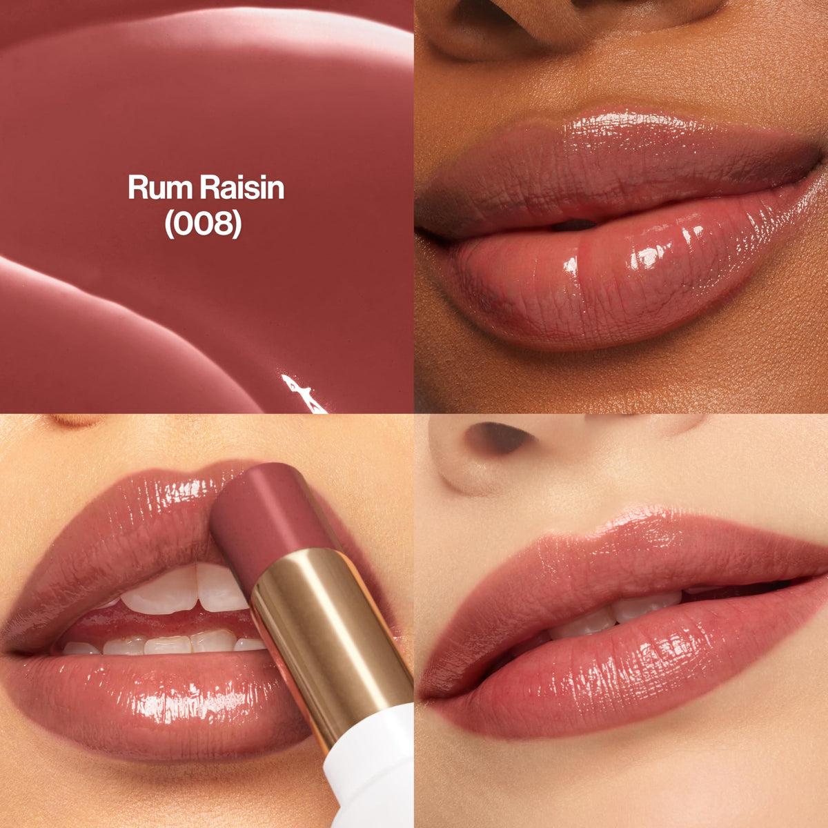 REVLON Super Lustrous Glass Shine Balm, Hydrating Tinted Lip Balm with Hyaluronic Acid, Aloe & Rose Quartz, 008 Rum Raisin, 0.11 oz Beauty & Personal Care REVLON