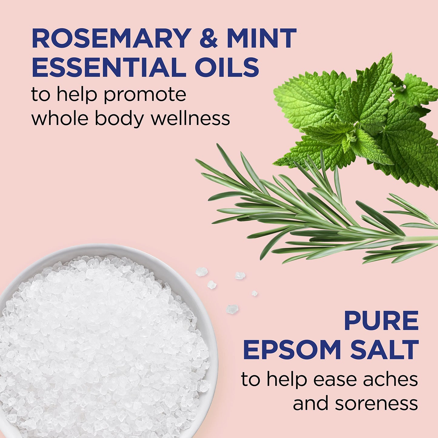 Dr Teal's Pure Epsom Salt Soak, Wellness Therapy with Rosemary & Mint, 3 lbs (Pack of 4) Beauty and Personal Care Dr Teal's