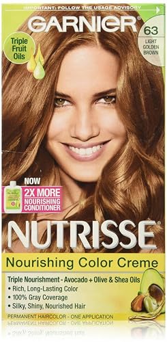 Garnier Nutrisse Haircolor Creme, Light Golden Brown [63] 1 Count Beauty & Personal Care Garnier